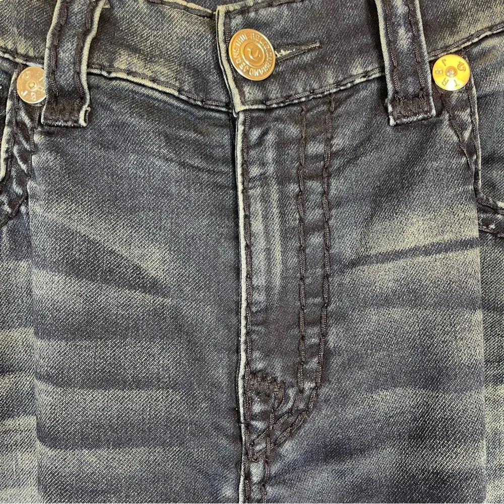 True Religion Ricky Relaxed Straight Dark Wash Jeans 36